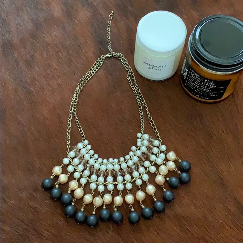Beaded statement necklace.
